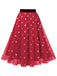 1950s High Waist Colorful Flower Skirt