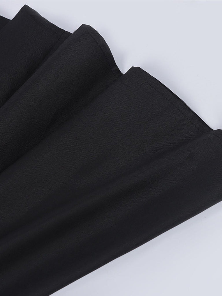 Black 1940s Nun-Style Cross Necklace Dress