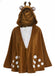 Brown 1940s Christmas Forest Deer Cape