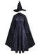 1940s Wicked Witch Elphaba Halloween Cosplay Cape Set