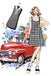 1960s Acetate Gingham Plaid Shift Dress