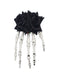 Black Halloween Rose Skeleton Hand Hair Clip
