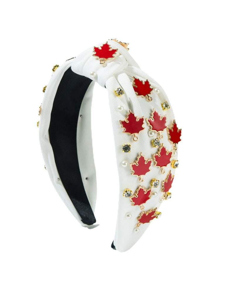 Thanksgiving Alloy Maple Leaf & Turkey Rhinestone Headband