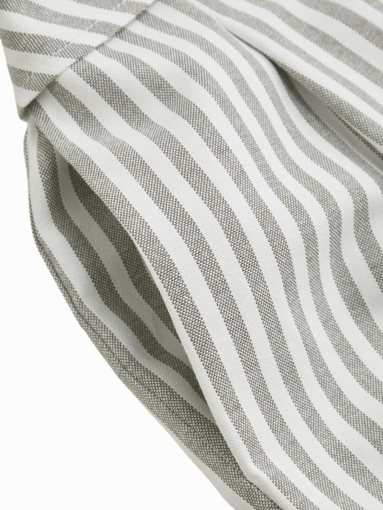 1940s V-Neck Striped Tie-Waist Sleeveless Jumpsuit