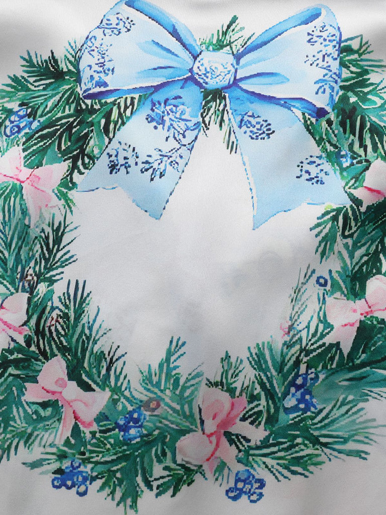 Blue 1940s Christmas Nutcracker Candy Cane Pajama Set