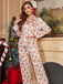 White 1980s Gingerbread Candy Cane Christmas Pajama Set