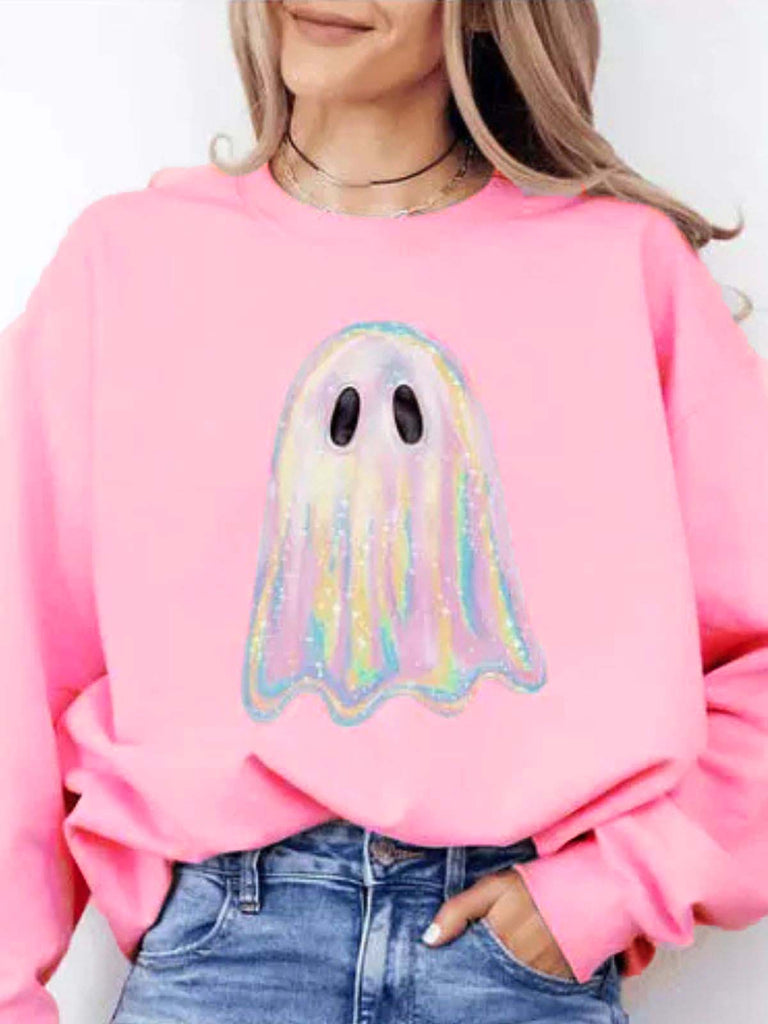 1980s Halloween Ghost Pumpkin Vintage Sweatshirt