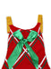 1960s Bow Christmas Plaid Patchwork Jumpsuit