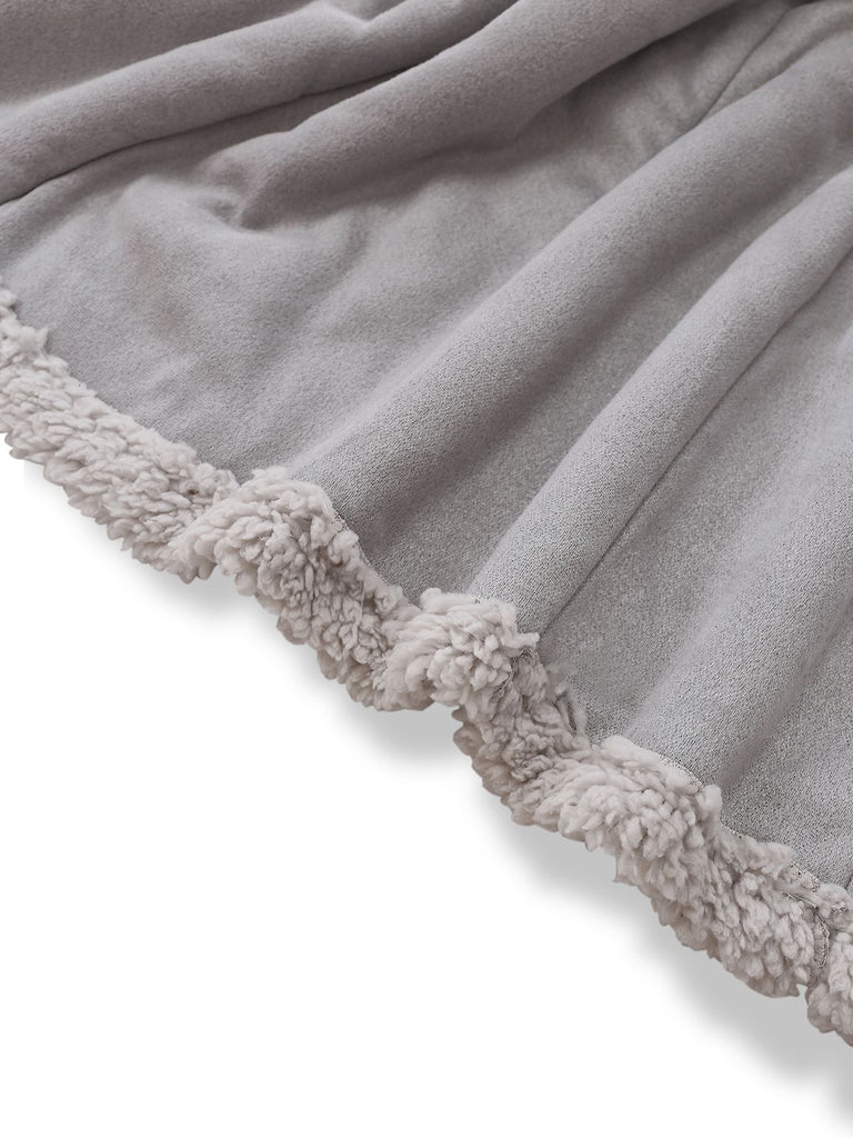 1930s Solid Lapel Button Suedette Mid-Length Coat