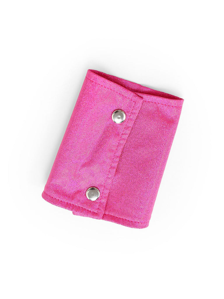 Pink 1970s Metallic Deep V-Neck Disco Jumpsuit