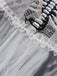 Grey 1930s Halloween Ghost Bride Mesh Dress