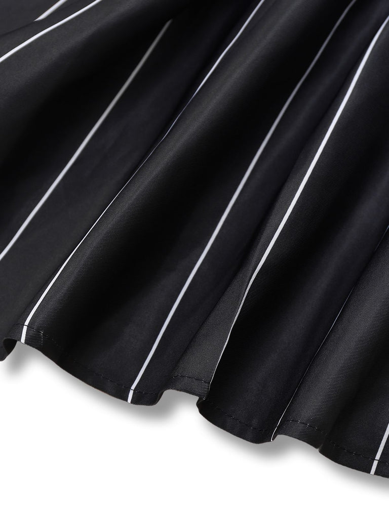 1960s Nightmare Before Christmas Bat Striped Dress