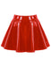 1980s Patent Leather Pleated Mini Skirt