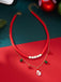Christmas Layered Beaded Bells Necklace