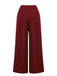 Red 1950s Burgundy Button Wide leg Pants