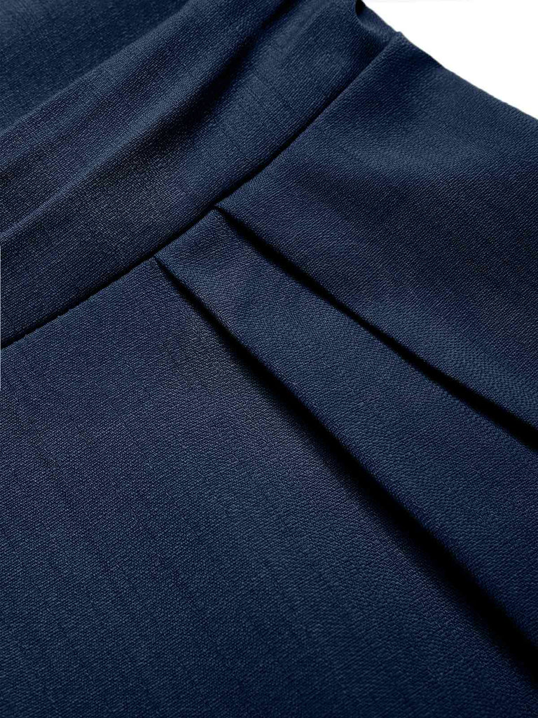 1940s Solid One-Shoulder Suspender Loose Wide-Leg Jumpsuit