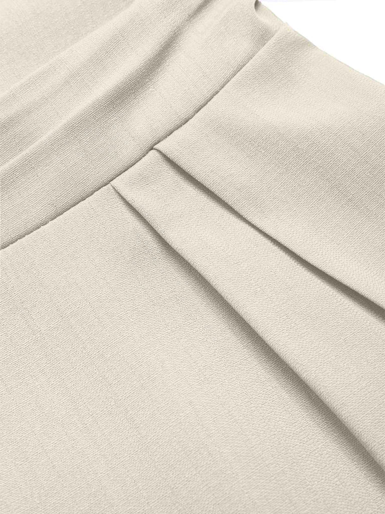 1940s Solid One-Shoulder Suspender Loose Wide-Leg Jumpsuit