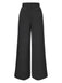 Dark Gray 1940s Pinstripes Wide-Leg Pants