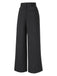 Dark Gray 1940s Pinstripes Wide-Leg Pants