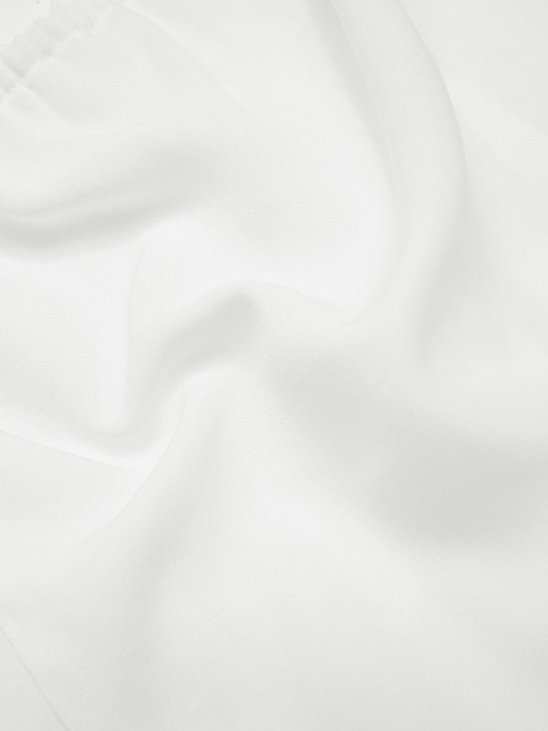 2PCS White 1950s Off-Shoulder Puff Top & Floral Skirt