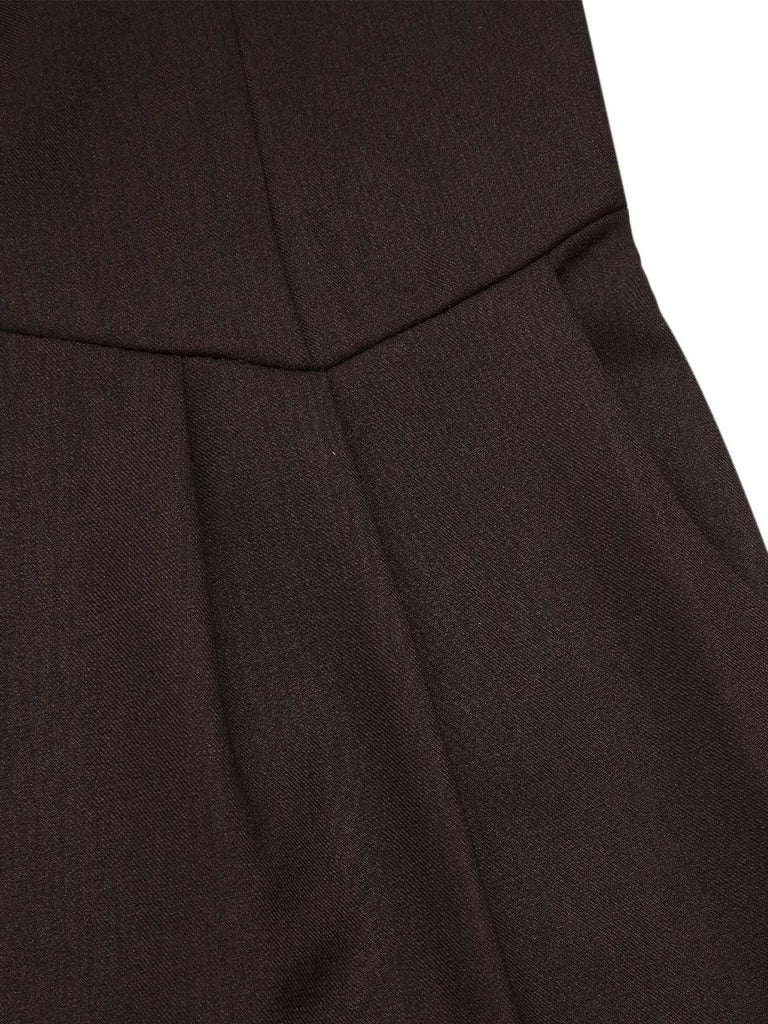 Dark Blue 1950s Button Suspender Pants