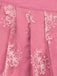 2PCS Pink 1950s Sweetheart Floral Embroidered Dress