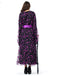 Deep Purple 1930s Star & Moon Batwing Sleeve Witch Dress Set