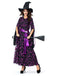 Deep Purple 1930s Star & Moon Batwing Sleeve Witch Dress Set