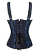 1980s Gothic Jacquard Sweetheart Neck Lace-Up Corset