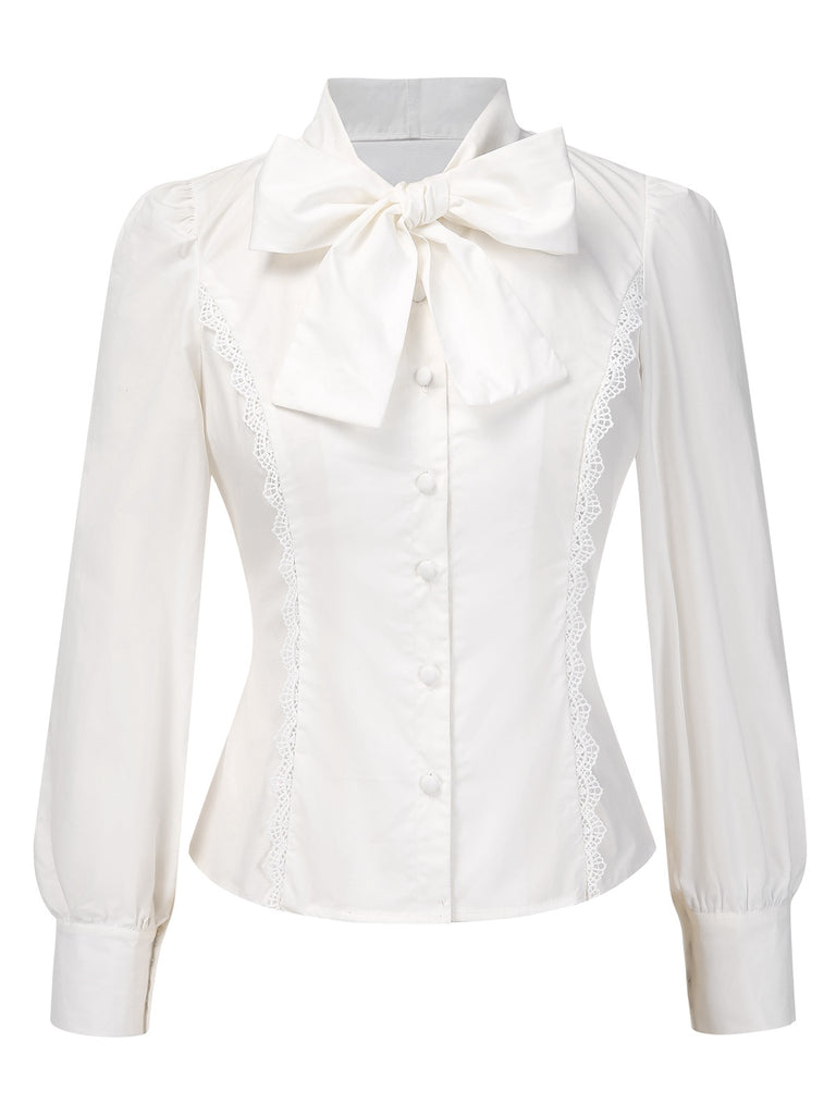 2PCS Gray 1950s Plaid Ruffled Dress & Cotton Blouse