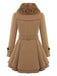 1950s Fur Collar Waisted Winter Coat