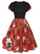 Red 1950s Christmas Plaid Santa Claus Dress