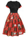 Red 1950s Christmas Plaid Santa Claus Dress