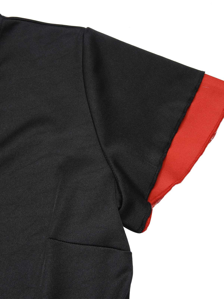 Red 1950s Christmas Plaid Santa Claus Dress