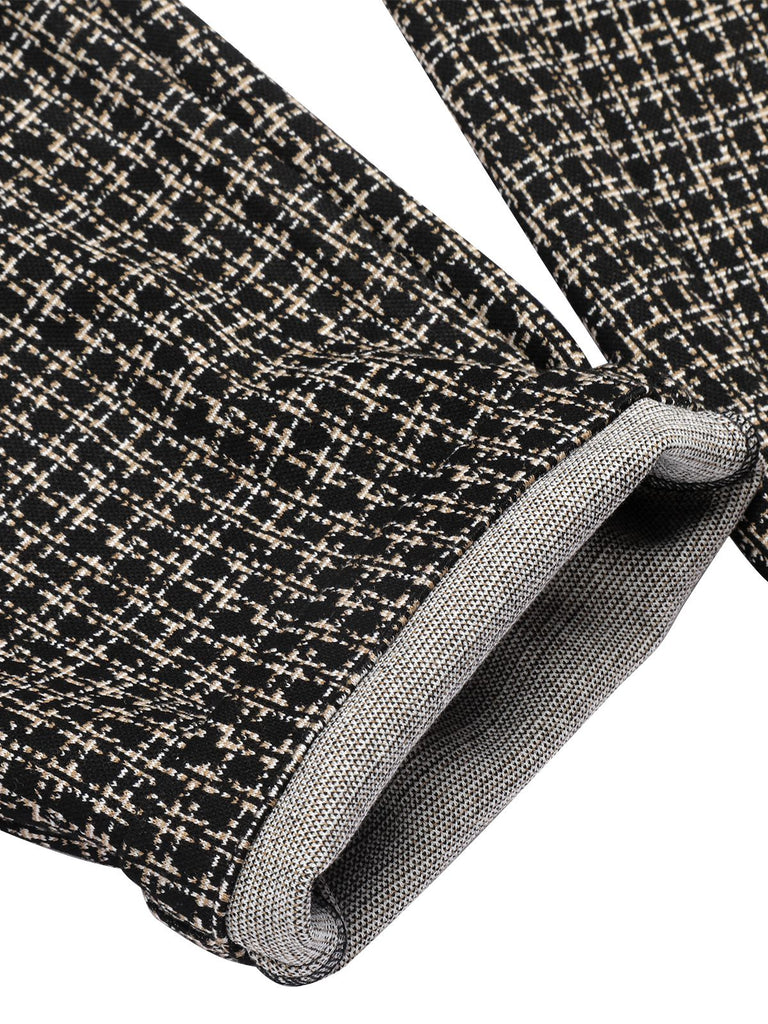 1950s Plaid Pencil Suspender Pants