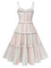 Multicolor 1950s Spaghetti Strap Striped Dress