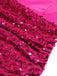 Pink 1960s Halter Sequined Wrap Dress