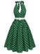 Red 1950s Polka Dot Halter Dress