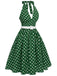 Red 1950s Polka Dot Halter Dress