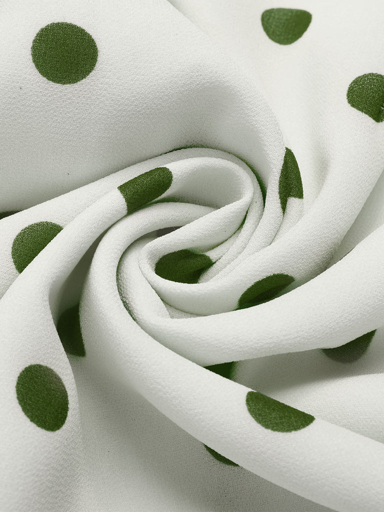 Black 1930s Polka Dot Mermaid Dress