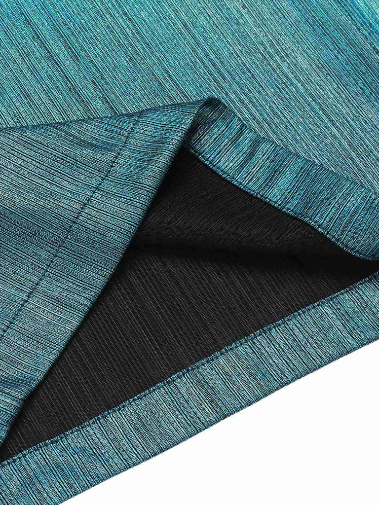 Blue 1930s Laser Flashing Spaghetti Strap Jumpsuit