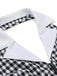 Black White 1940s Plaid Lapel Halter Jumpsuit