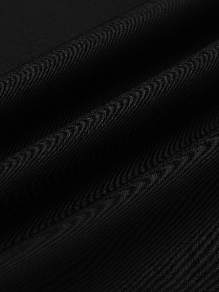 Black 1930s Polka Dots Mesh Spaghetti Straps Jumpsuit