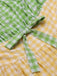 Multicolor 1950s Pure Cotton Straps Plaid Dress
