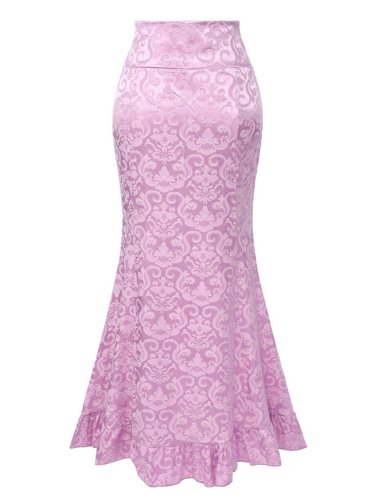 Vintage 1930s Punk Lace-Up Mermaid Skirt