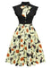 Yellow 1950s Halloween Bow Lapel Dress