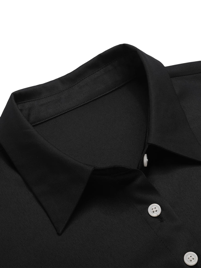 Yellow 1950s Halloween Bow Lapel Dress