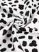 Black 1970s Cow Spots Patchwork Dress