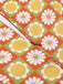 Multicolor 1960s Daisy Lapel Belt Dress