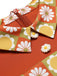 Multicolor 1960s Daisy Lapel Belt Dress